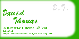 david thomas business card